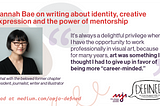 Hannah Bae on writing about identity, creative expression and the power of mentorship