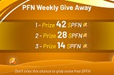 🔥Unique $PFN Weekly Giveaway