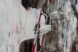 Painting of jazz trumpeter Chet Baker