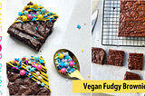 Vegan Fudgy Brownie With Cracked Top.