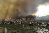 EVIDENCE: Rohingya refugees forced to cut through barbed wire to escape fire.