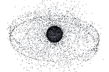 Objects in orbit as tracked by NASA. where LEO is so crowded it obscures the Earth itself in this illustration.