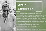 Amir Shemony | Certified Digital Marketing Professional | Cincinnati, Ohio