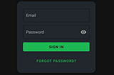 Perfectus: Sign-in, Firebase authentication (email/password)