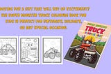 Super Monster Truck Coloring Book for Kids