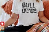 Preppy Bulldog mascot T shirt