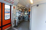 Bicycles on a train in Estonia