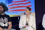 Our Co-Founder & CPO — Paige Soponar speaking on stage at Tokenize! Conference in Las Vegas.