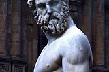 antic greek god statue