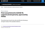 The world’s first oral anti-coronavirus drug