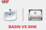 What is the difference between sink and wash basin