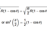 Finding Rsin(θ/2) from Rsin(θ)