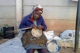 A picture of my grandmother making ingcebethu