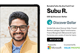 NotableTalks with Subu R, CEO at Discover Dollar Inc