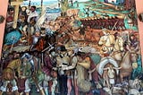 From https://es.m.wikipedia.org/wiki/Archivo:Murales_Rivera_-_Ausbeutung_durch_die_Spanier_1.jpg