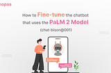 PaLM 2 Model: How to Fine-tune the chatbot(chat-bison@001)