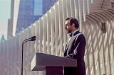 Lincoln delivering address on the American hostages in Gaza (Midjourney)