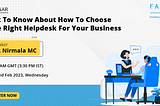 How to choose the right helpdesk for your business.