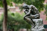 Statue of philosopher thinking