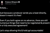 Artist/Producer Relations