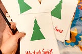 Picture of the holidays (Christmas) cards made by my husband.