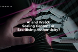 A visual metaphor illustrating the integration of AI and Web3 for enhancing content scalability and efficiency