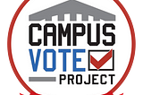 Campus Vote Project 10 Anniversary logo with banner that reads “10 Years of Civic Service”