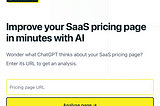 Find out what ChatGPT thinks about your SaaS pricing page?