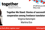 Elia Together Conference, Milan, February 27–28, 2020.