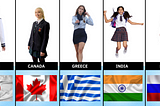 Girls in School Uniform From Different CountriesGirls in School Uniform From Different Countries