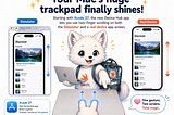 從 Device Hub 兩指捲動模擬器和實機的 App 畫面
