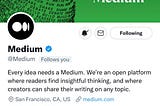 Medium’s Twitter account boasts 2.2 Million followers. While only following 338 accounts, Brooke Kochel RN is one of the chosen few.