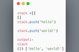 STACK IN JAVASCRIPT