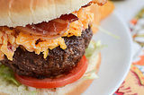 Bacon and pimento cheese burgers