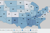 Figure 2: Poverty levels by state. Source: U.S. Census Bureau [12].