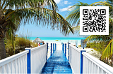 Photo of a tropical beach by Juan Rojas on Unsplash, modified by Rebecca Sealfon with: QR code. (2024, September 1). In Wikipedia. https://en.wikipedia.org/wiki/QR_code