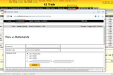 Accessing e-statements on Ketrade