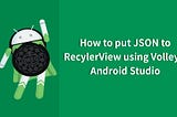 How to fetch JSON data using Volley and put it to RecyclerView — Android Studio