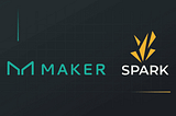 Maker and Spark Protocol logos. Gotten from https://coinstats.app/news/IAFwVYLn4w_MakerDAO-Continues-Stablecoin-Race-With-Spark-Protocol-Launch