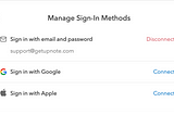 UpNote Supports New Sign-In Methods