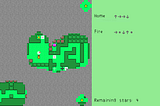 A game screenshot consisting of a player character in a rather green and blocky level.