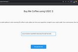 Buy me a coffee using USDC $