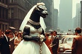 Godzilla in a wedding dress