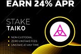 Стейкинг Taiko (TAIKO) 24% APR. Пассивный доход от Taiko (TAIKO).