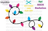 Christmas Lights SVG, Lights svg, Christmas light string svg, Christmas Lights Clipart, Colorful lights, Christmas Svg, Cricut, Light-D-1