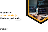 Steps to Install NPM and Node.js on Windows and MAC