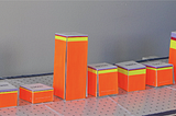 3D bar graph of the gender breakdown of who MoMA acquires artwork from.