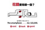 cost, spend and take，花錢要用哪一個？