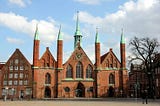 gothic hospital stock photo