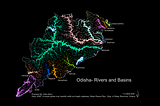 Odisha -Rivers and Basins map